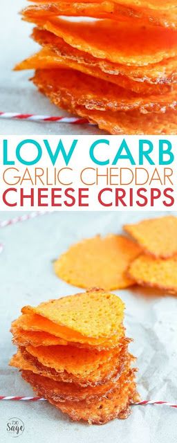 Low Carb Garlic Cheddar Cheese Crisps Recipe
