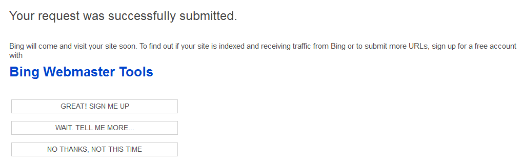 Your request was successfully submitted.. More url