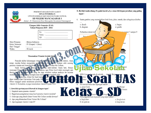 Soal Ujian Selesai Semester (Uas) Sd Kelas 6 Tahun Aliran 2017