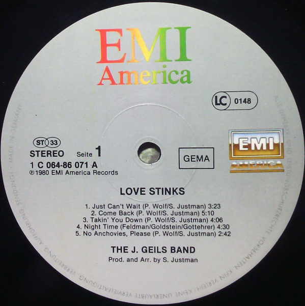 johnkatsmc5: The J. Geils Band "Love Stinks"1980 US Blues Rock,Post