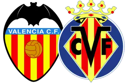Pronóstico para el Valencia vs Villarreal 7-3-21 escudo de valencia cf y villarreal