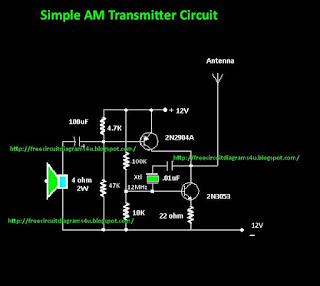 FREE CIRCUIT DIAGRAMS 4U: Simple AM Transmitter Circuit Diagram