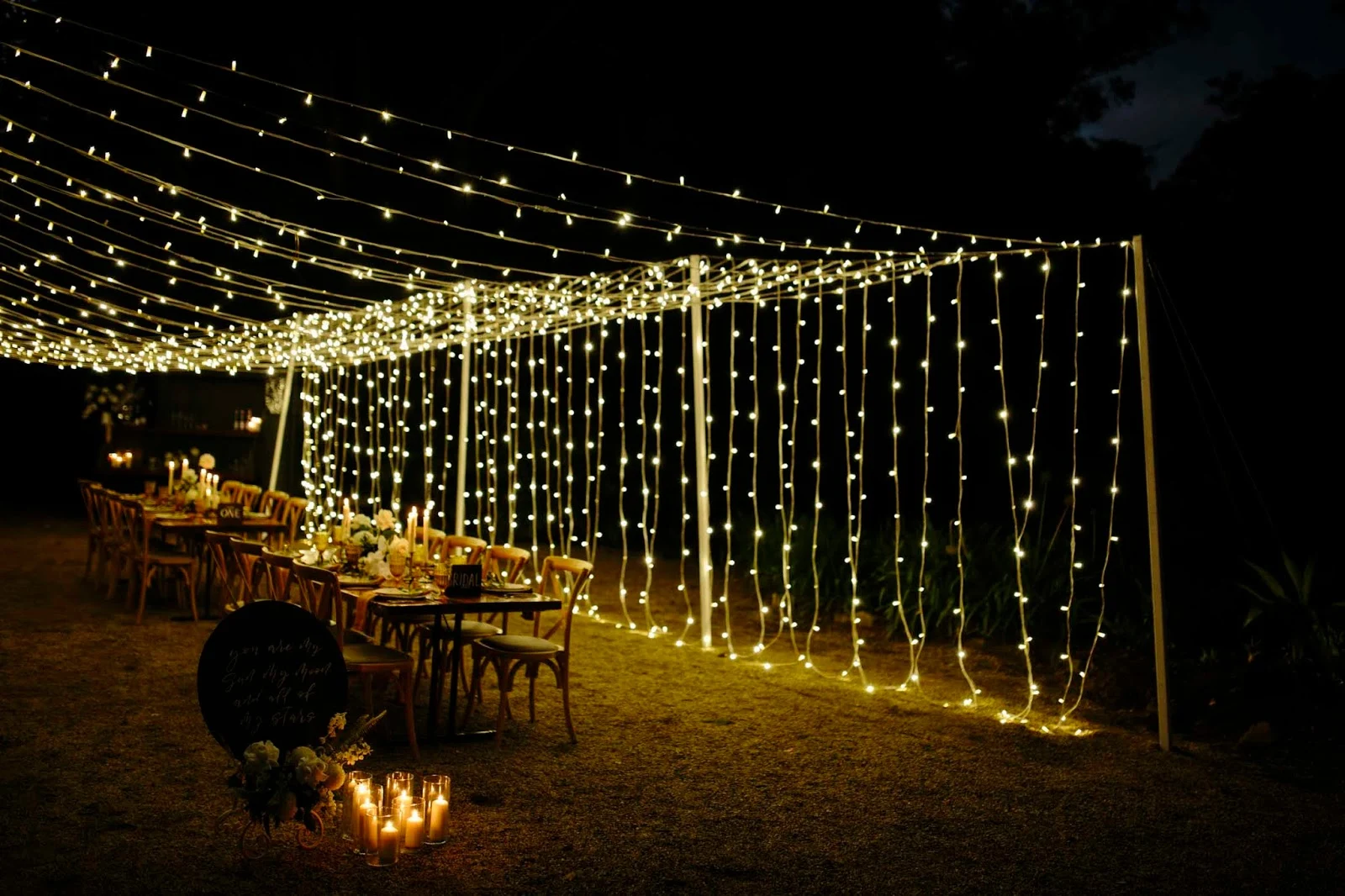 jennifer burch photography to the aisle australia outdoor weddings fairy light canopy floral design styling