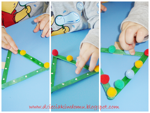 ozdoby choinkowe z patyczków dla dzieci choinki