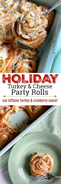 holiday turkey & cheese party rolls #OurFamilyCheese #ad
