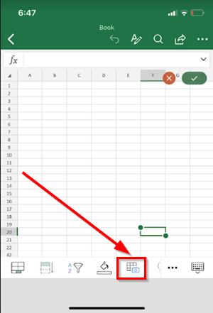 Вставить данные из изображения Excel