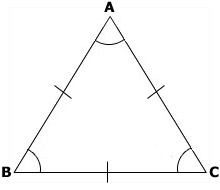 أيضاً مثلث الضلعين المتطابق المثلث الأضلاع هو متطابق المثلث المتطابق