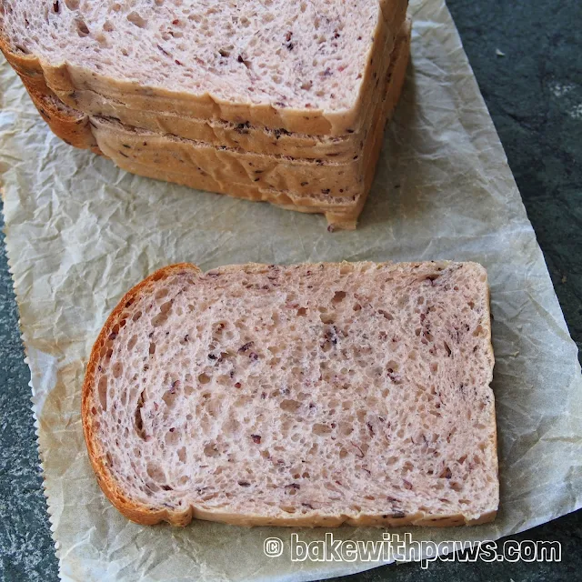 Black Glutinous Rice Soft Sourdough Bread