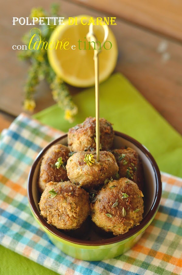 polpette di carne finger al limone e timo