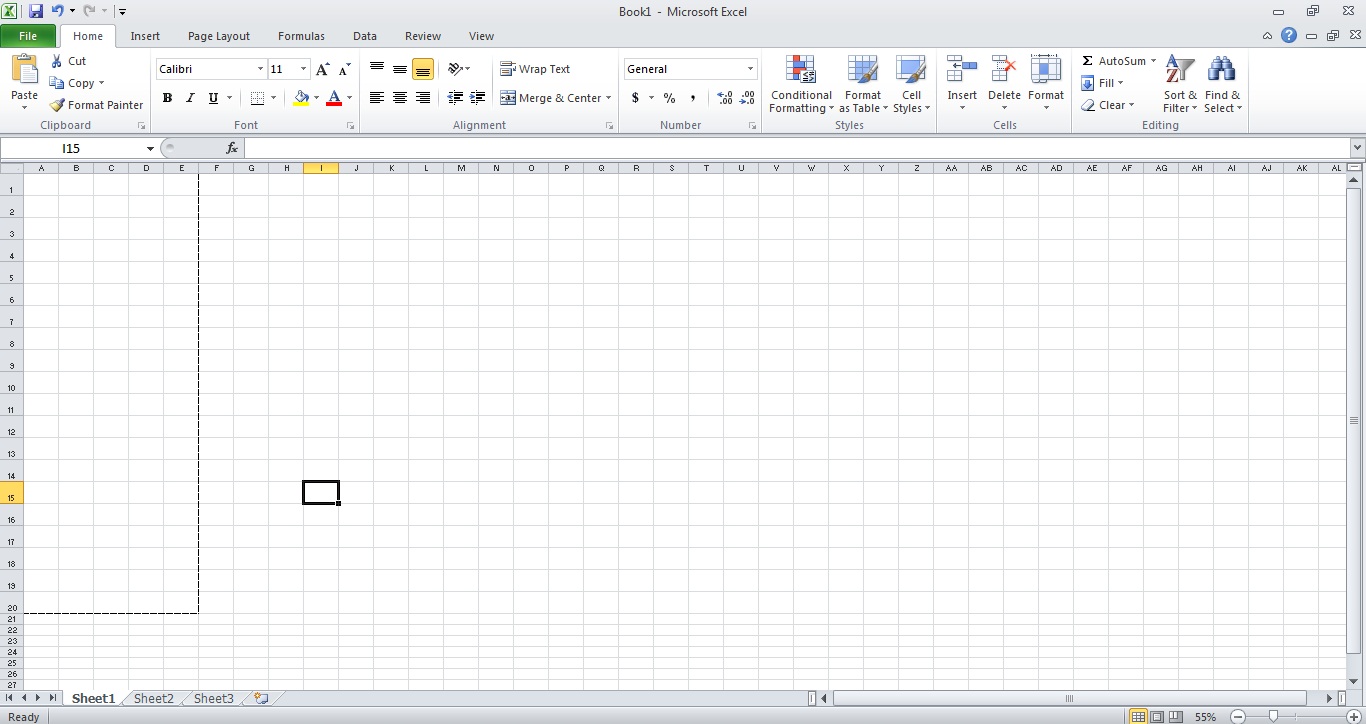 Mengatur Lebar / Panjang Kolom Secara Bersamaan pada