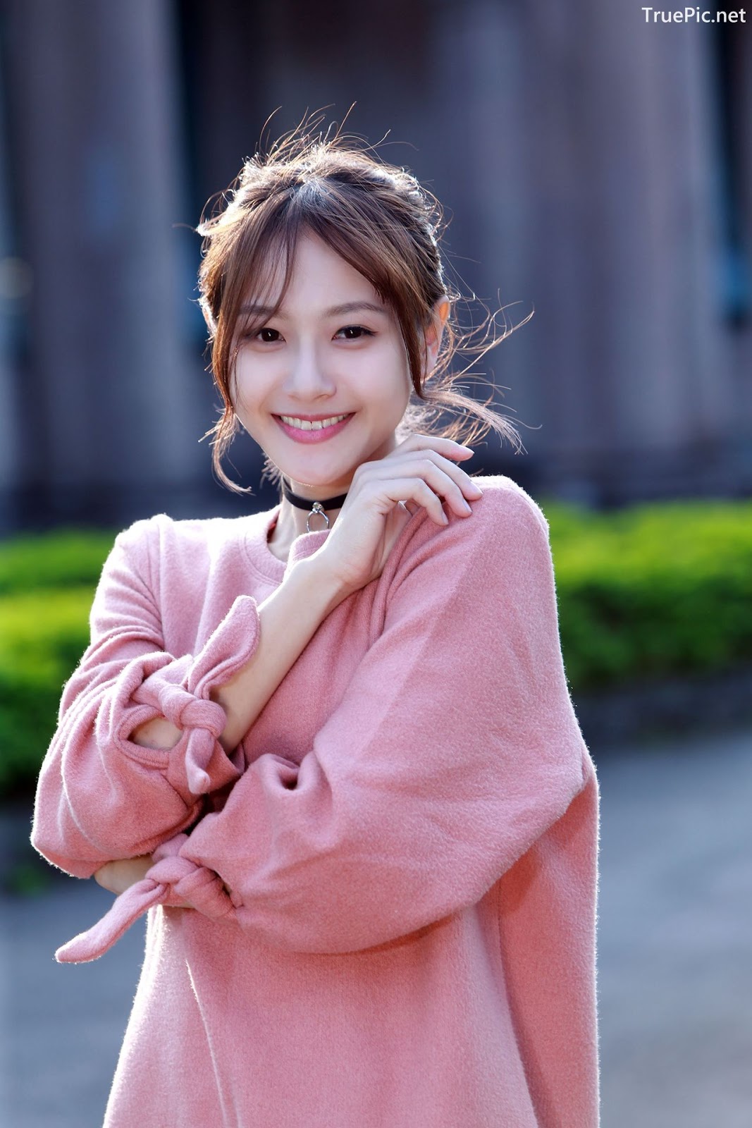 Image-Taiwanese-Model-郭思敏-Pure-And-Gorgeous-Girl-In-Pink-Sweater-Dress-TruePic.net- Picture-16