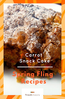 Carrot Snack Cake:  A wonderfully moist snack cake that's loaded with carrots and pecans and the perfect amount of spice.  The perfect everyday cake! - Slice of Southern