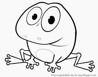 frog coloring page, free printable cute cartoon frog coloring