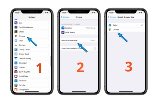 كيفية تعيين متصفح Google Chrome كمتصفح الافتراضي على iPhone كيفية تعيين متصفح Google Chrome كمتصفح الافتراضي على iPhone