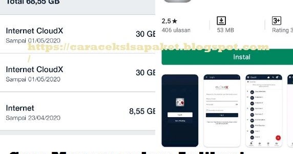 Cara Menggunakan Aplikasi Cloudx Paket Internet Gratis Telkomsel Kuota 30gb Cara Cek Sisa Paket