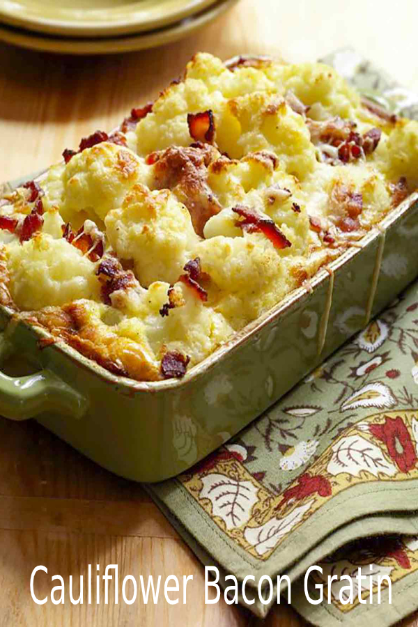 Cauliflower Bacon Gratin Recipe happy cook