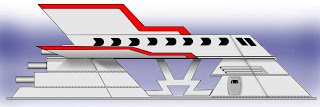 Simplified side elevation of Buck 
Rogers' cruiser
