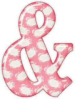 Abecedario Rosa con Burbujas. Pink Alphabet with Bubbles.