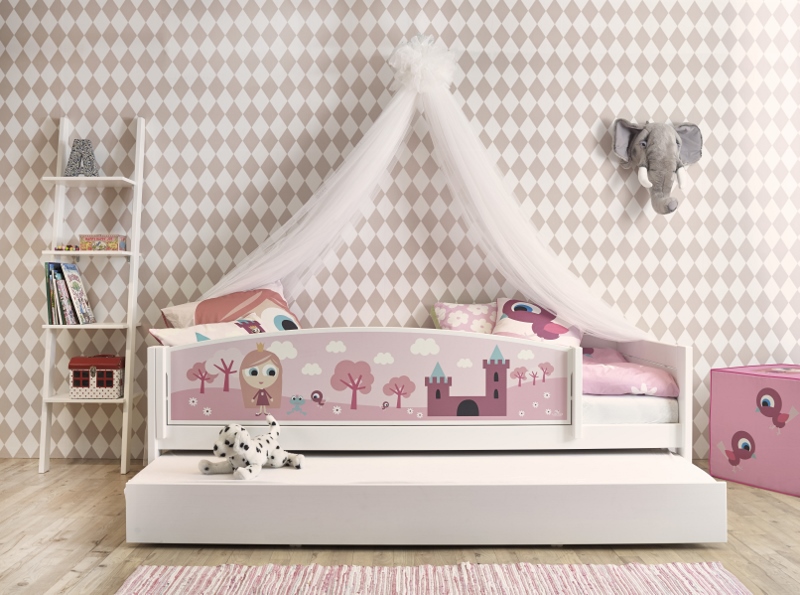 LETTO BAMBINA SINGOLO CON FRONTALE DISEGNO PRINCIPESSE E CASSETTONE ... LETTO BAMBINA SINGOLO CON FRONTALE DISEGNO PRINCIPESSE E CASSETTONE ...