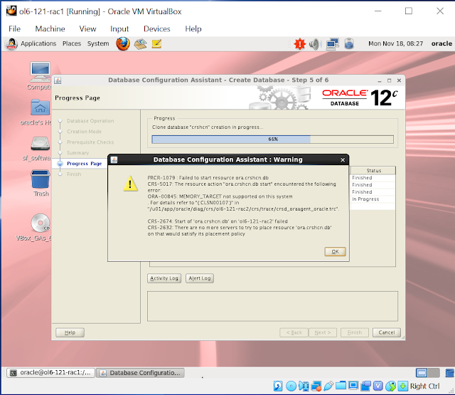 The Oradbsafe ORA00845 MEMORY_TARGET not supported on this system