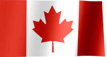 The waving flag of Canada (Animated GIF) (Drapeau canadien)