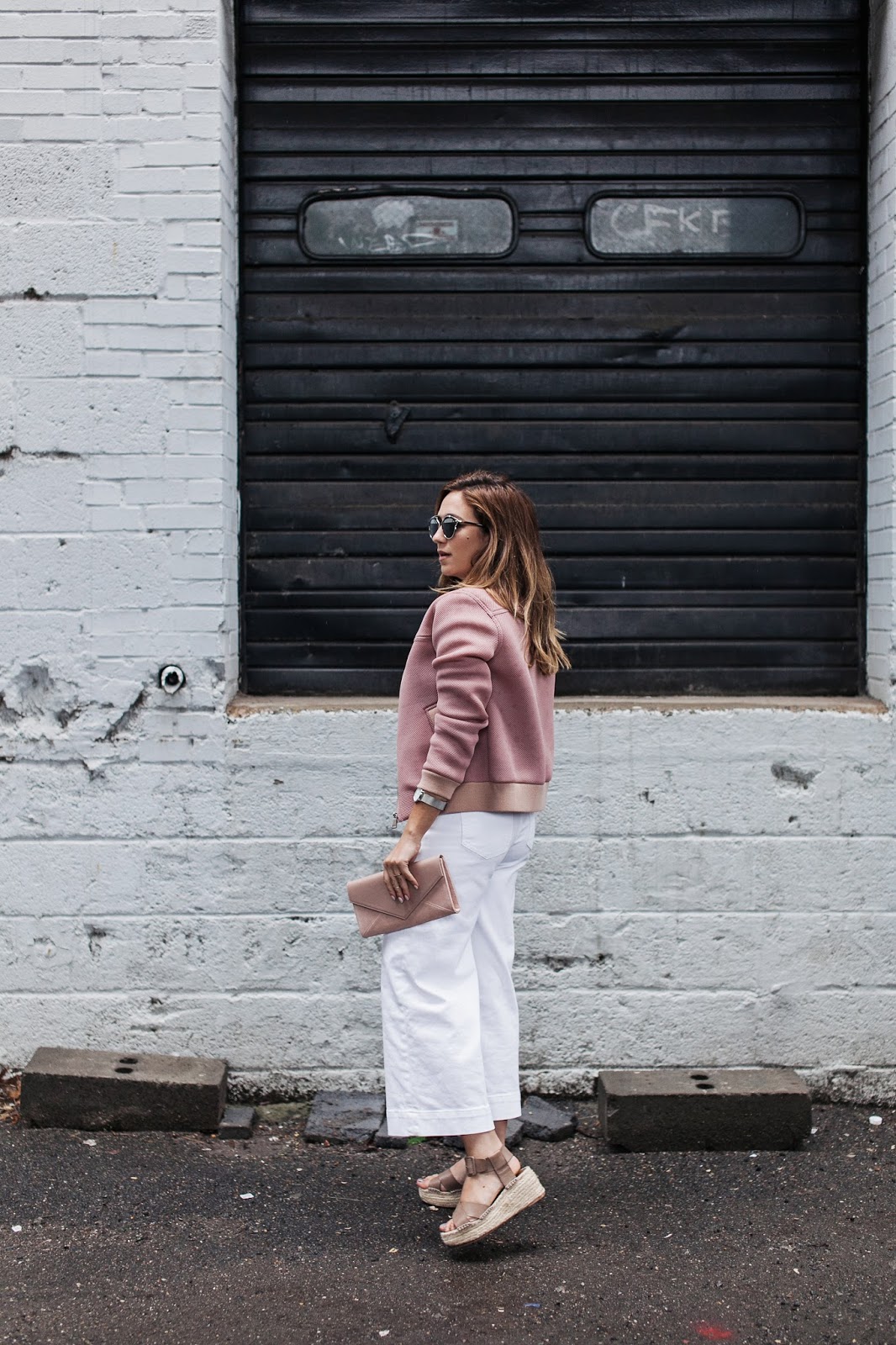 pink, style, how to style pink, blush tones, topshop, nordstrom, madewell, denim, white jeans, flatforms, platform, espadrilles, sole society, bomber jacket, outfit, fashion, blogger, blog, dc, dc blogger, influencer, inspiration