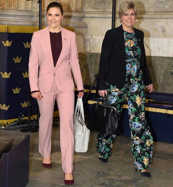 Crown Princess Victoria wore Filippa K Jacket and Trousers. Queen Silvia, Princess Sofia of Sweden and Dutch Princess Laurentien wore floral jumpsuit