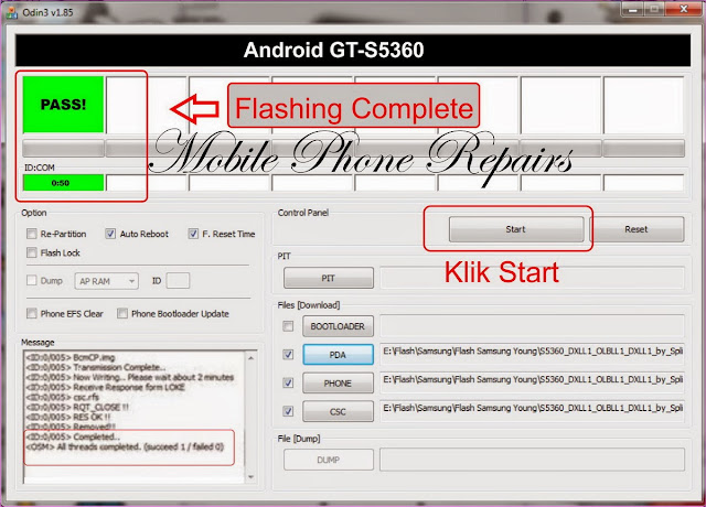 Cara Flash Samsung Galaxy Young S5360 dengan Odin
