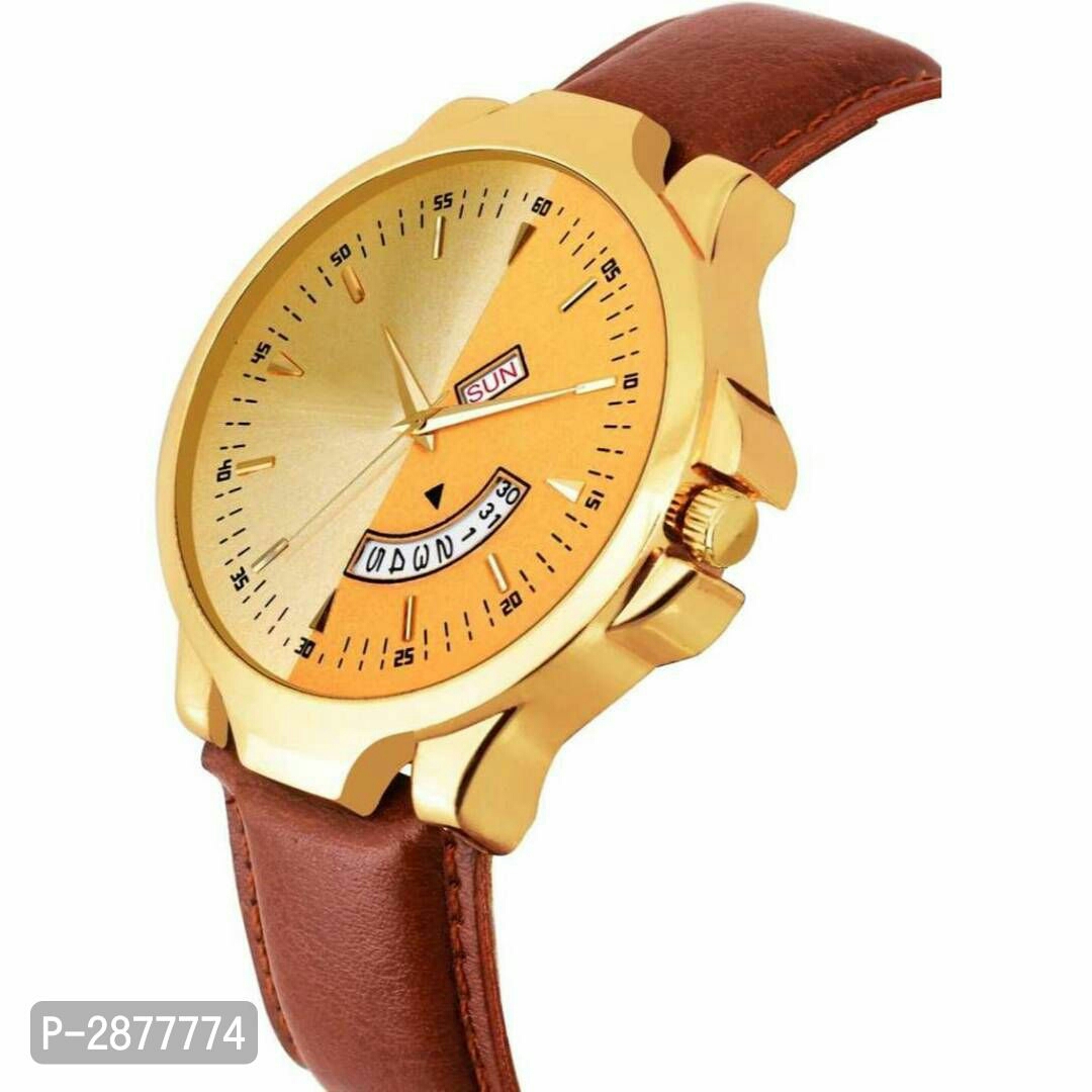 Men s Analog Wrist Watch With Date And Day In Golden Color Amazon India men-s-analog-wrist-watch-with-date-and-day-in-golden-color-amazon-india