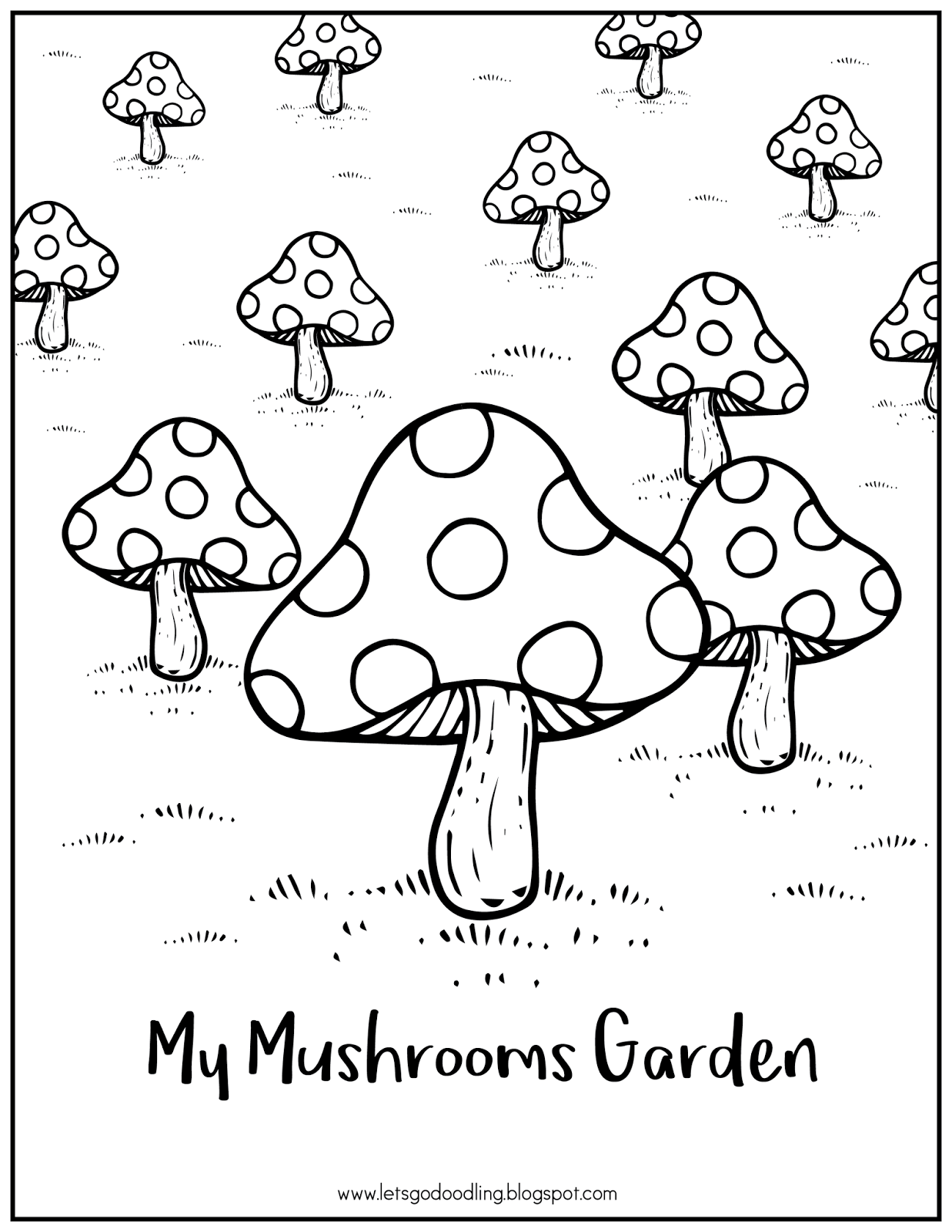 FREE Printable Coloring Page Mushroom