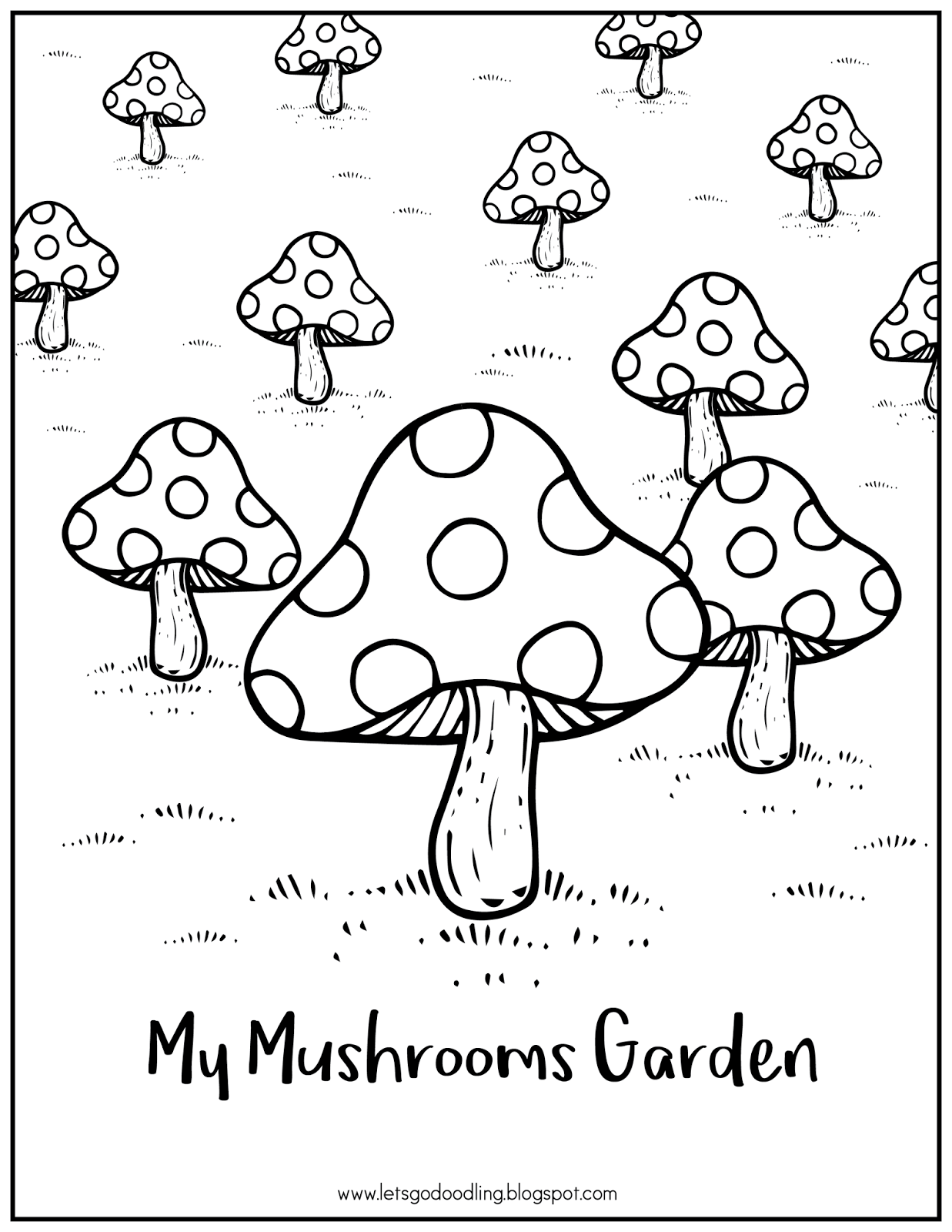 Kawaii Mushroom Coloring Pages Coloring Pages