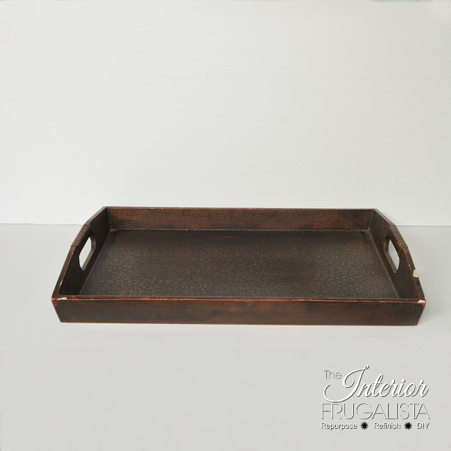 Faux Snakeskin Wood Tray Stenciled With Stain Interior Frugalista