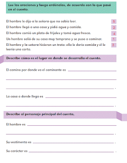 Respuestas Apoyo Primaria Español 2do grado Bloque 3 lección 19 Vamos a analizar el cuento