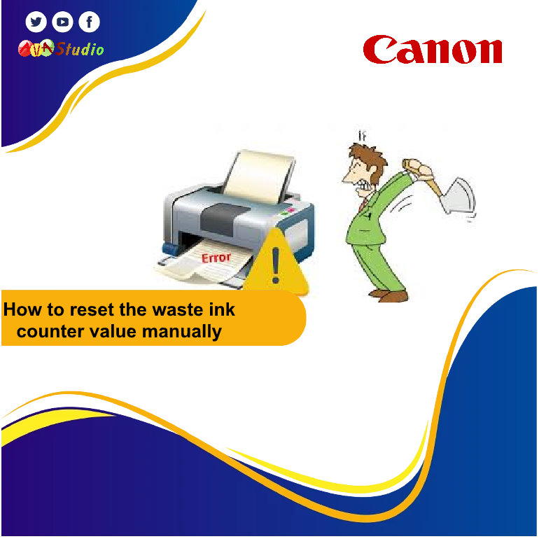 How to reset the waste ink counter value manually