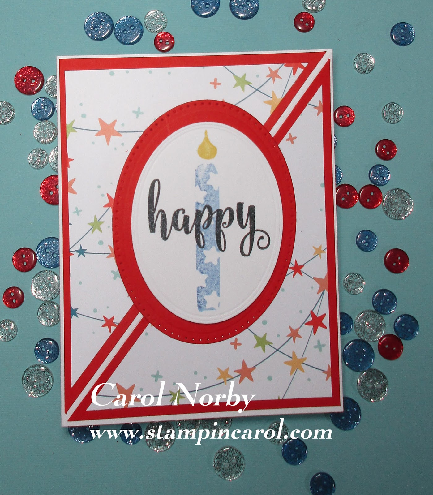 Stampin Carol Twisted Easel Candle