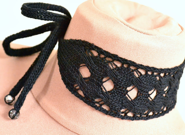 Jera Rune Lace and Cable Choker Knitting Pattern Jera Rune Inspired Lace Choker Knitting Pattern