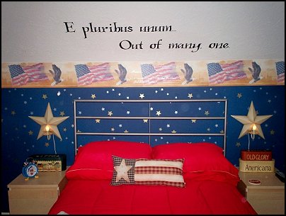 Decorating theme bedrooms - Maries Manor: patriotic stars and stripes