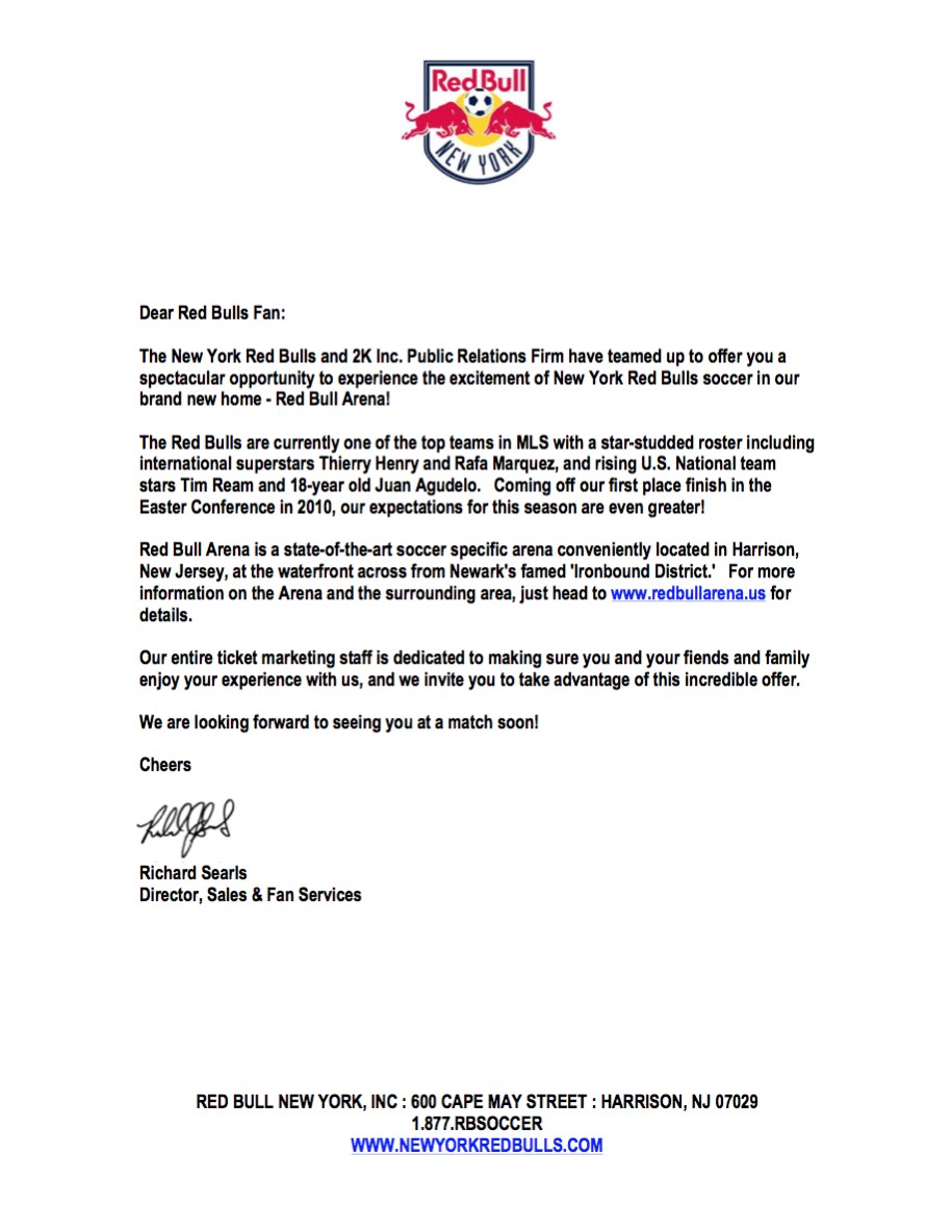 2K Millennium Sports Teams' Reference Letters