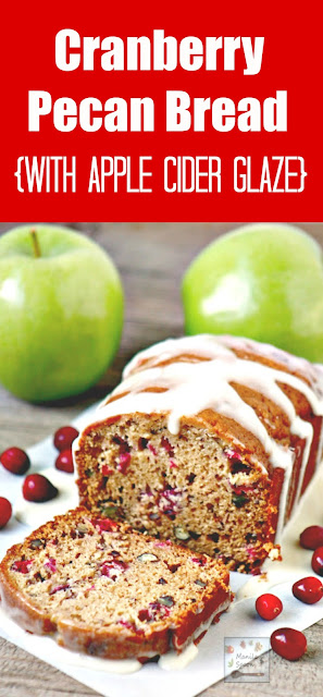 Flavored with Apple Cider, this moist and delicious nutty and sweet-tangy Cranberry Pecan Bread is the perfect snack for the family for Thanksgiving, Christmas or New Year!  | manilaspoon.com
