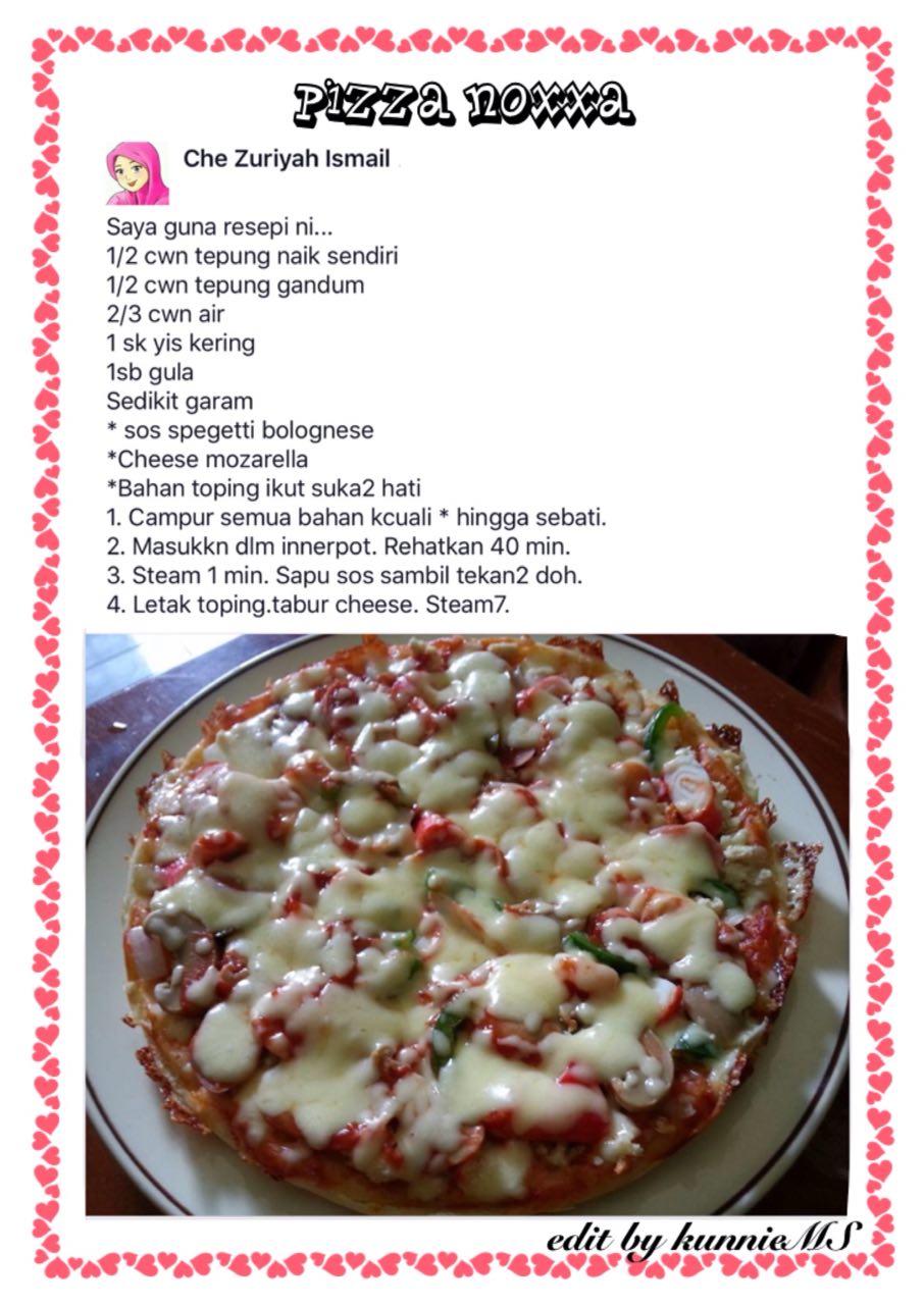 Kumpulan Resipi Sedap Dan Menyelerakan Pizza Noxxa