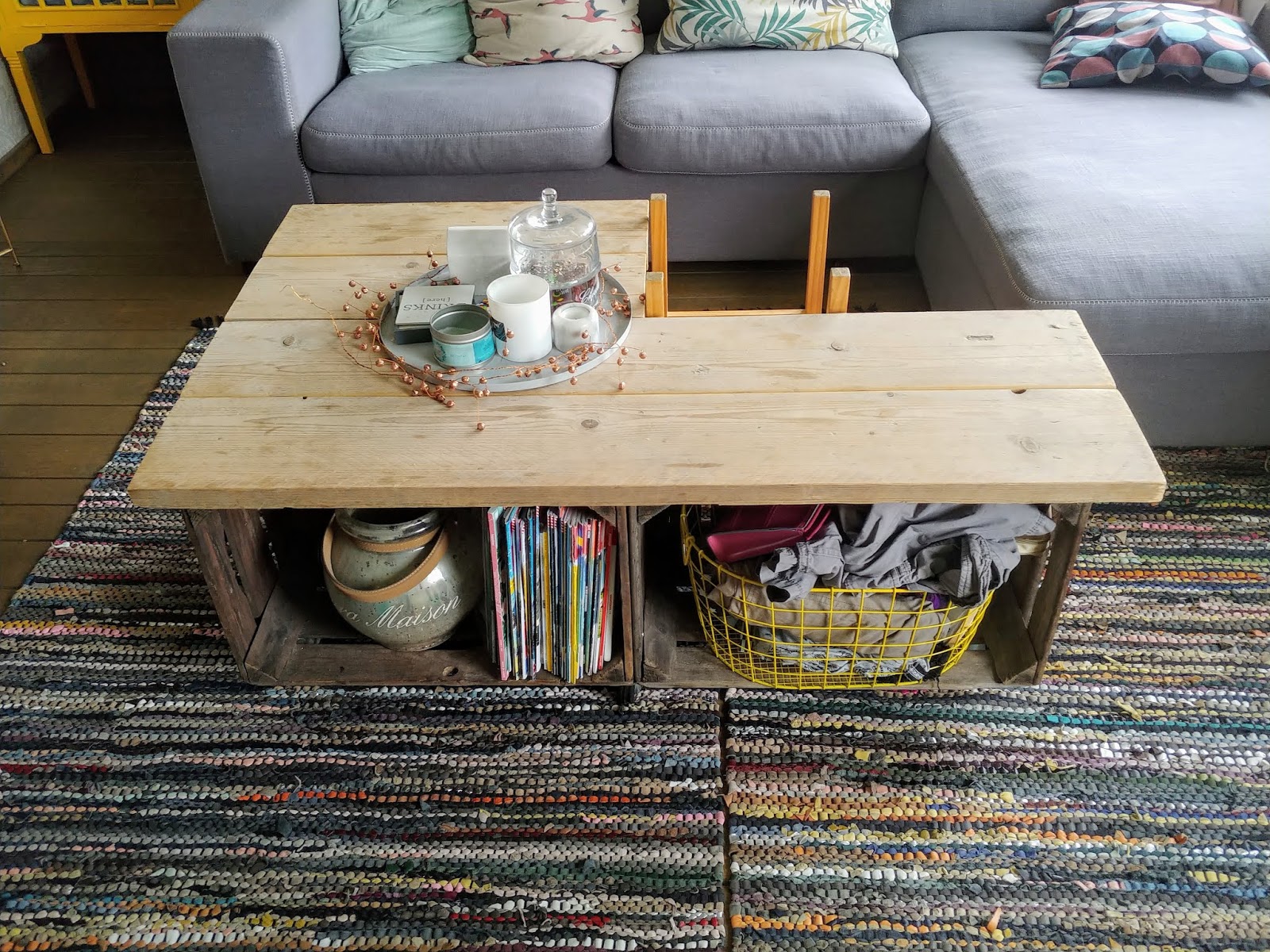 Onwijs DIY: Salontafel van fruitkistjes en steigerhout AO-61