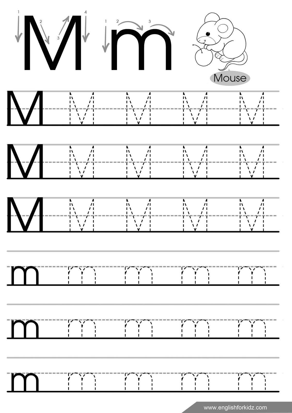 English For Kids Step By Step Letter Tracing Worksheets Letters K T 