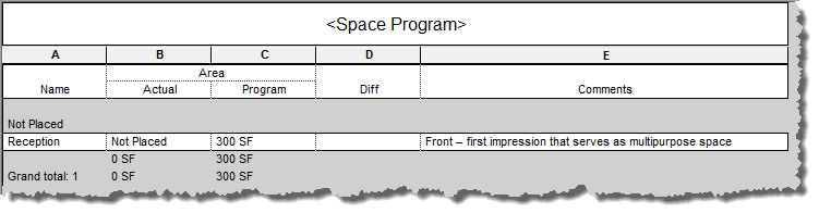 BIM Chapters: Space Program Development Directly in Revit