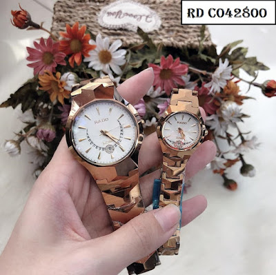 đồng hồ cặp đôi dây đá ceramic RD C042800