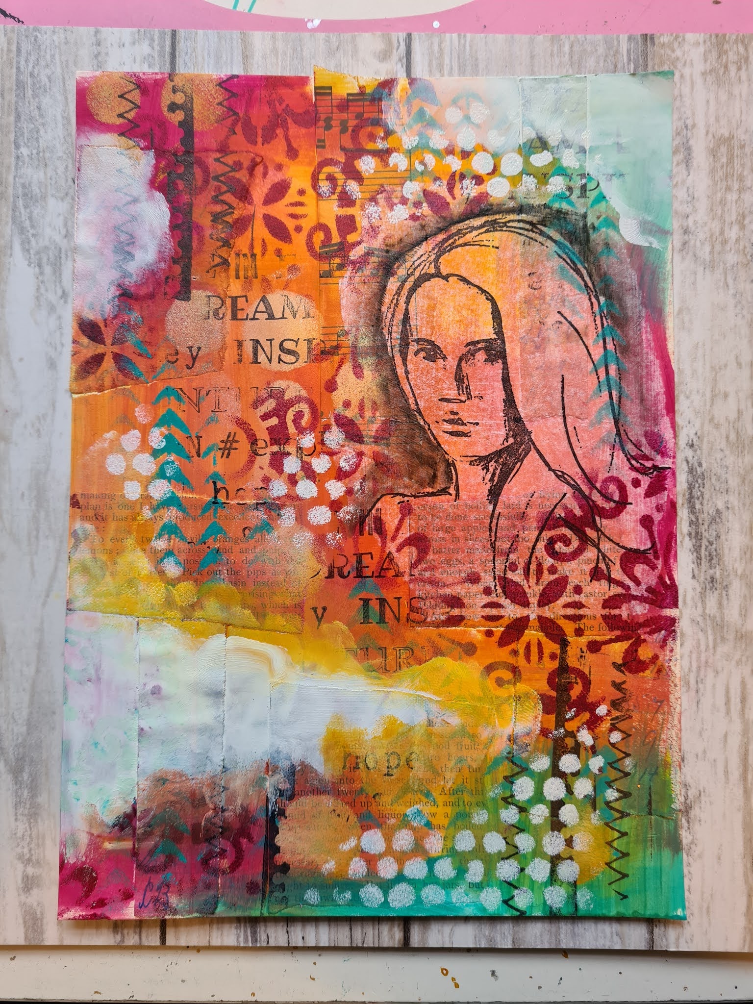 Loose Art Journal page by Angie Coomber