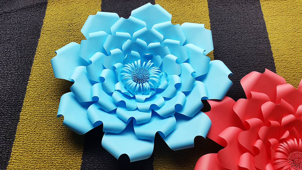 Colors Paper Giant Flower assembly Paper Flower Backdrop DIY Paper