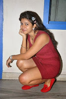 Geethanjali Hot Photoshoot stills in Red Dress