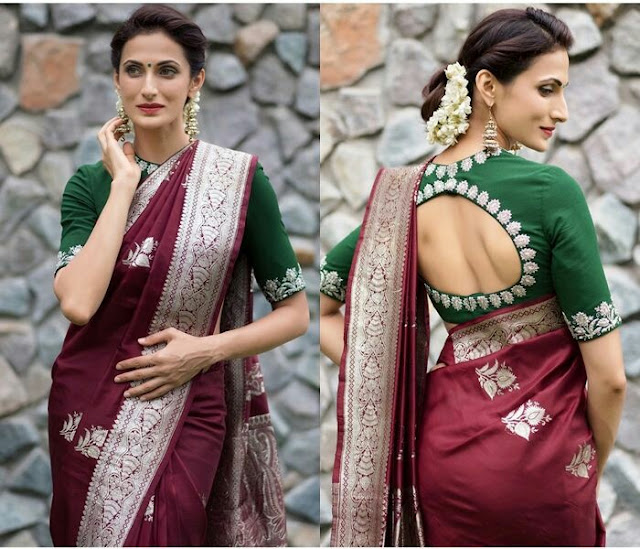 Latest saree blouse designs front and back: Top 30 Trendy designs ...