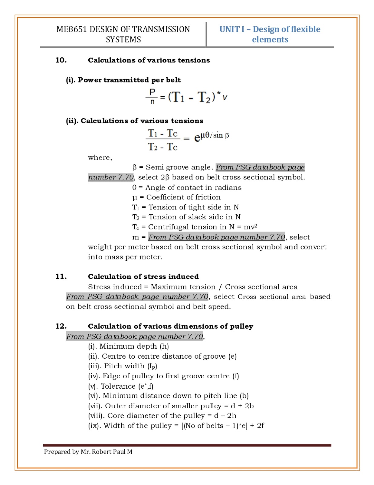 Design of V belt drive and Pulleys MechBix A Complete Mechanical