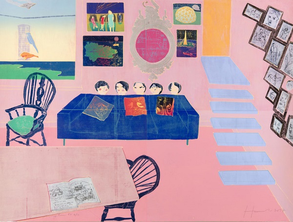 Tom Hammick - "Living Room", 2017 | arte, inspiration, printmaking, coolstuff | art selecta Tom Hammick - "Living Room", 2017 | imagenes de obras de arte bellas, bonitas chidas, cuadros, art pictures, cool stuff
